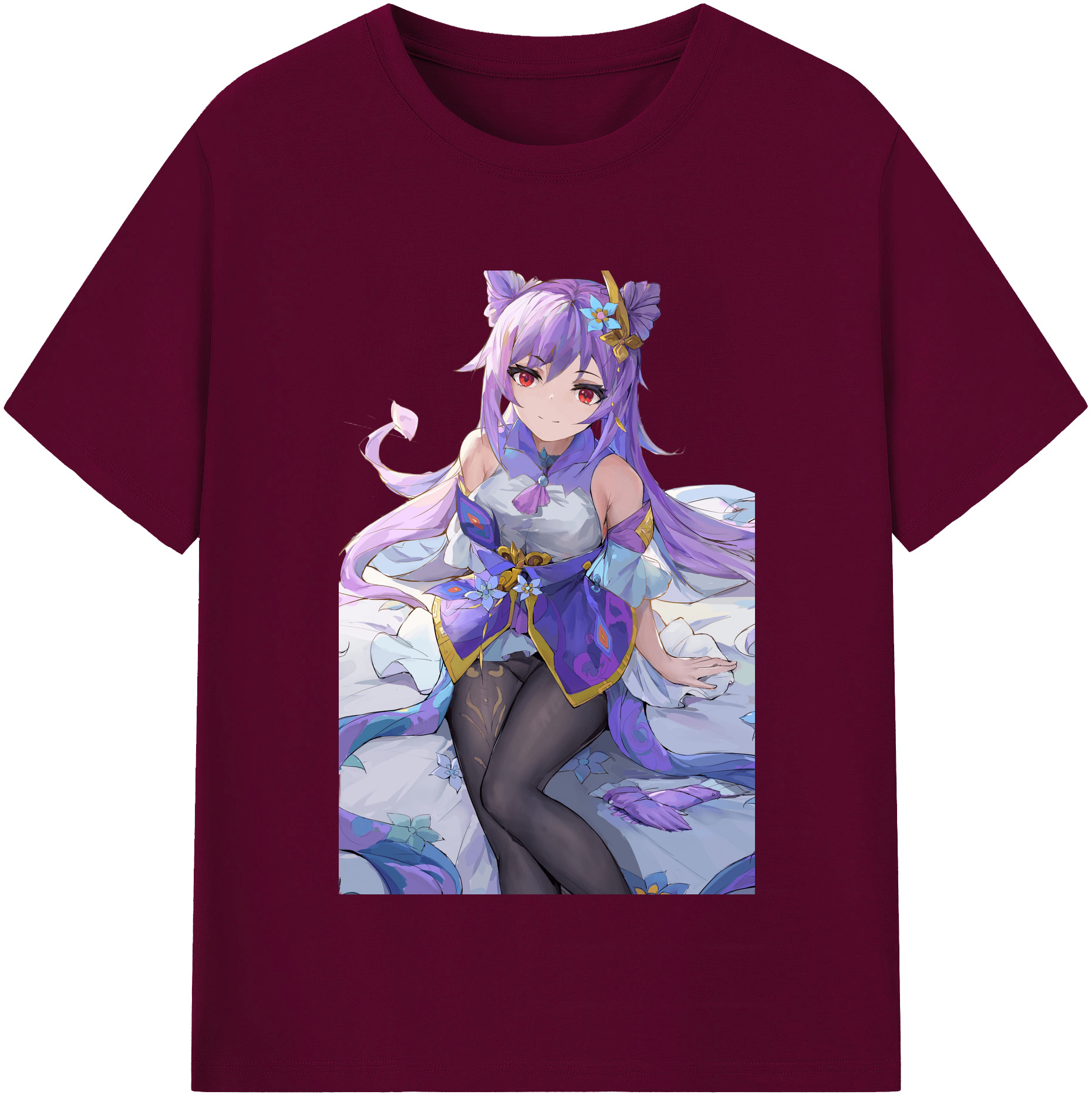 げんし神 刻晴 こくせい genshin Kokusei レディースカジュアルプリントTシャツ（綿100％）